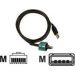 CBL 48 USB-A a RJ-45 alivio de tensión usando 20 AWG